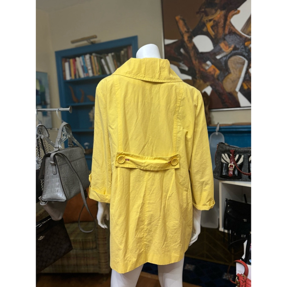 Larry Levine Yellow Rain Coat Size L - Picture 7 of 7